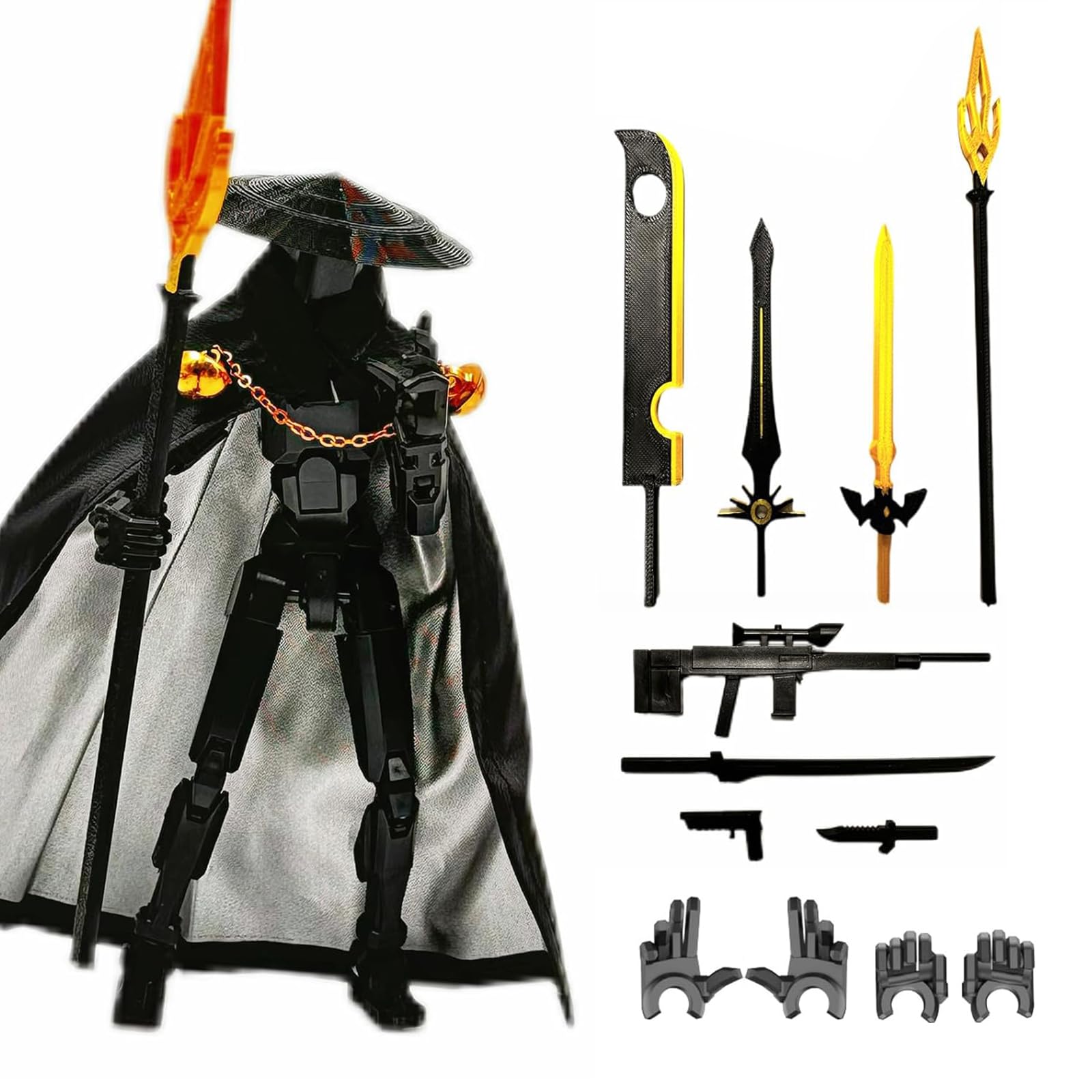 TZMFHD T13 3D Printed Titan 13 Action Figure, Multi-Jointed